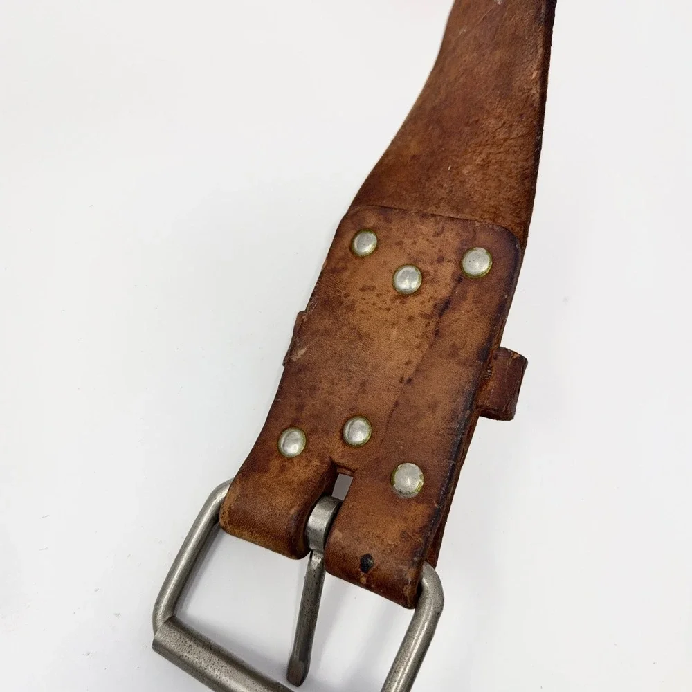 Bolen Top Grain Steer Hide Weightlifting Belt Adjustable Leather Large 40-42